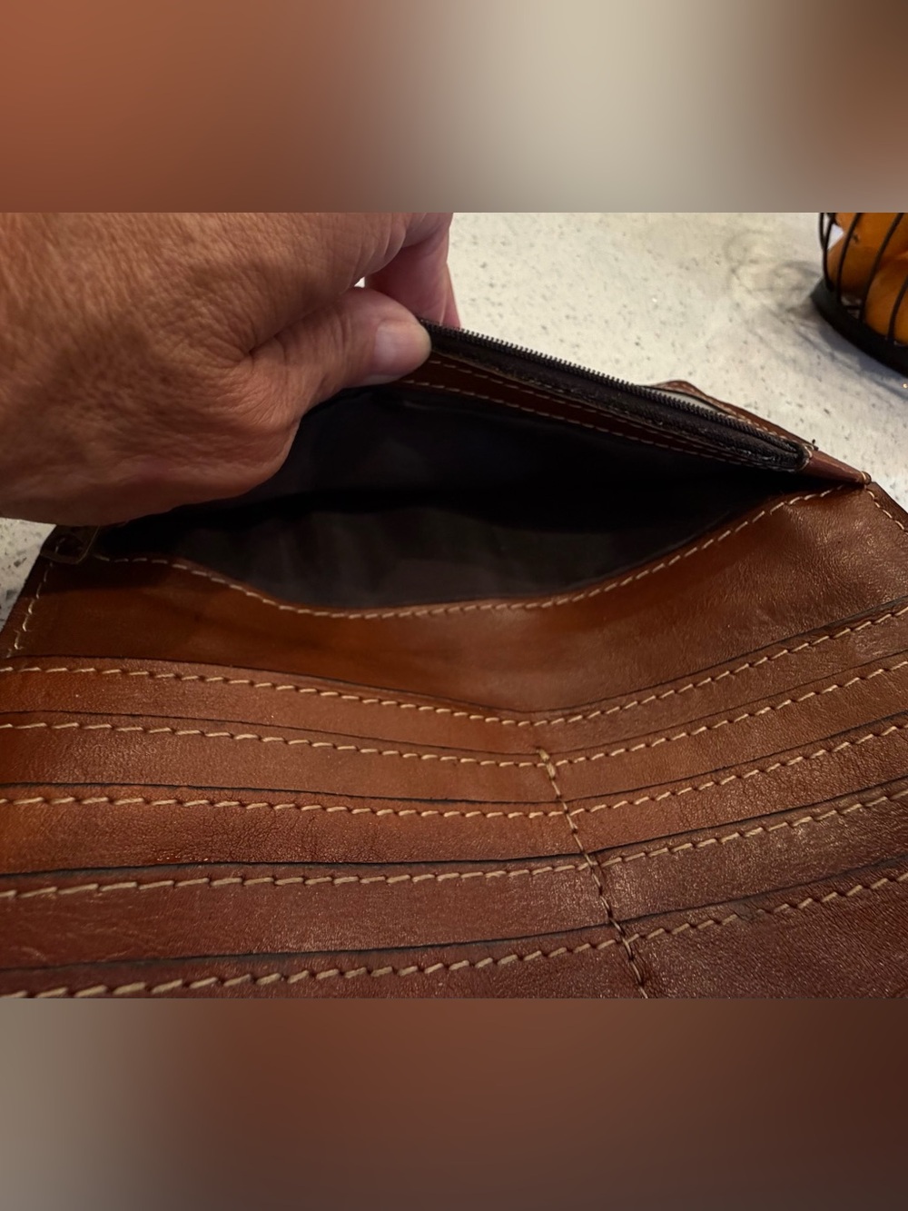 Patricia Nash brown leather wallet EUC - Picture 4 of 7